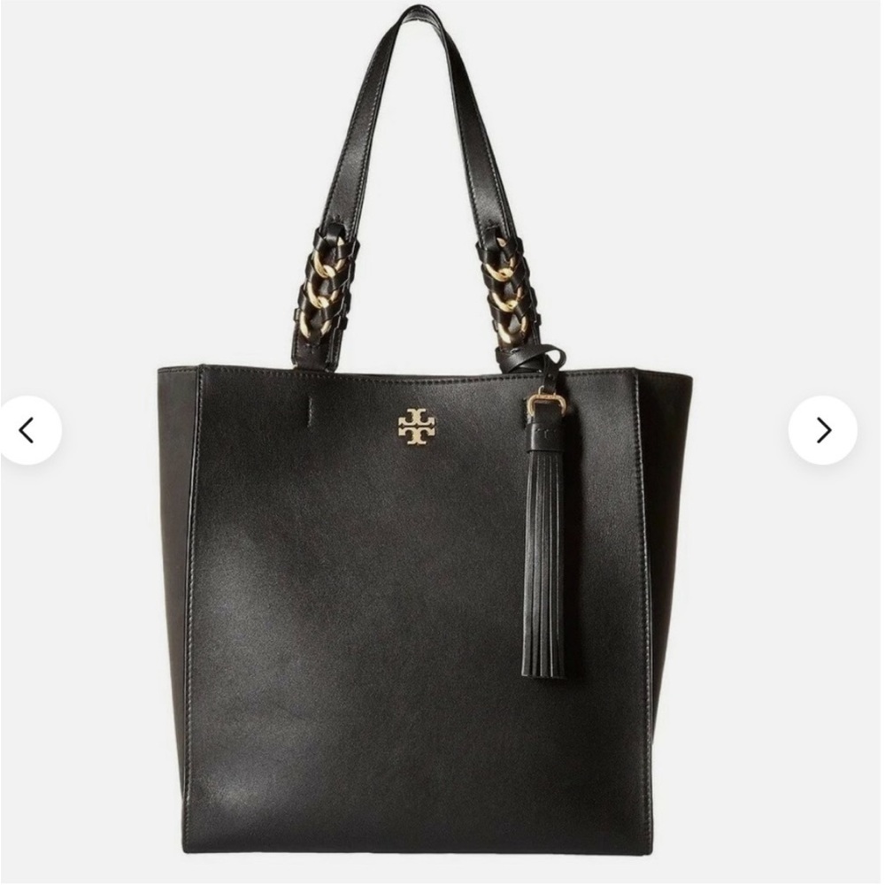 Tory Burch Black Brooke Leather Tote